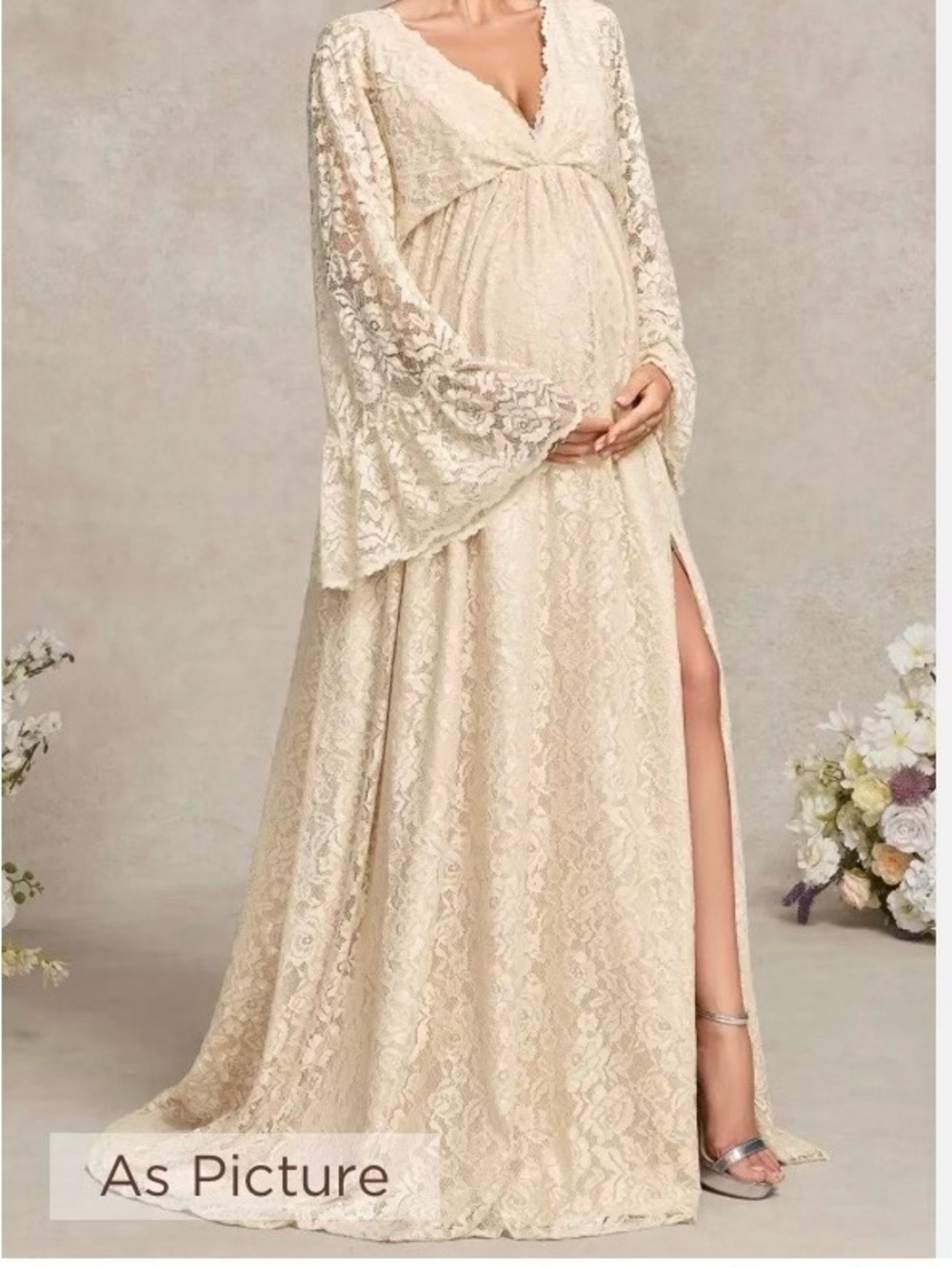 JJ's House "Alize" A-Line Lace Maternity Gown Size 18W